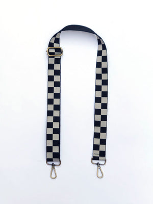 Bag and Strap Bundle: Checkered Strap and Bowie Pack in Black