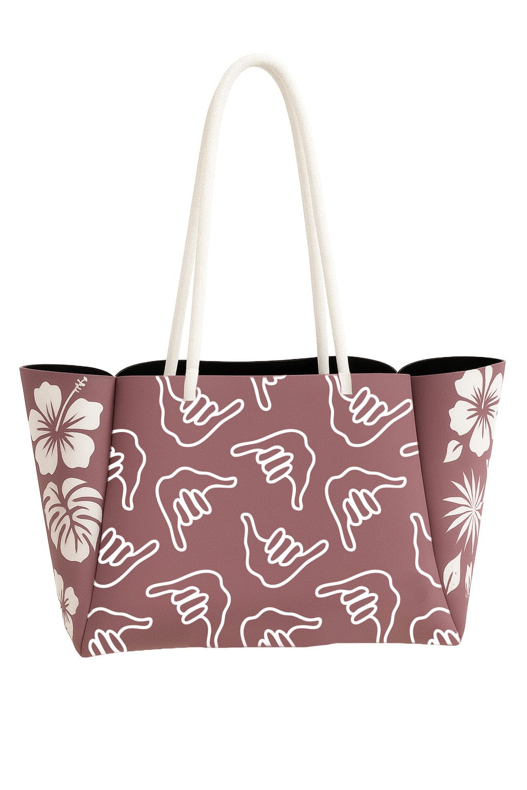 Las Olitas Collab "Everything" Bag in Dusty Mauve & White