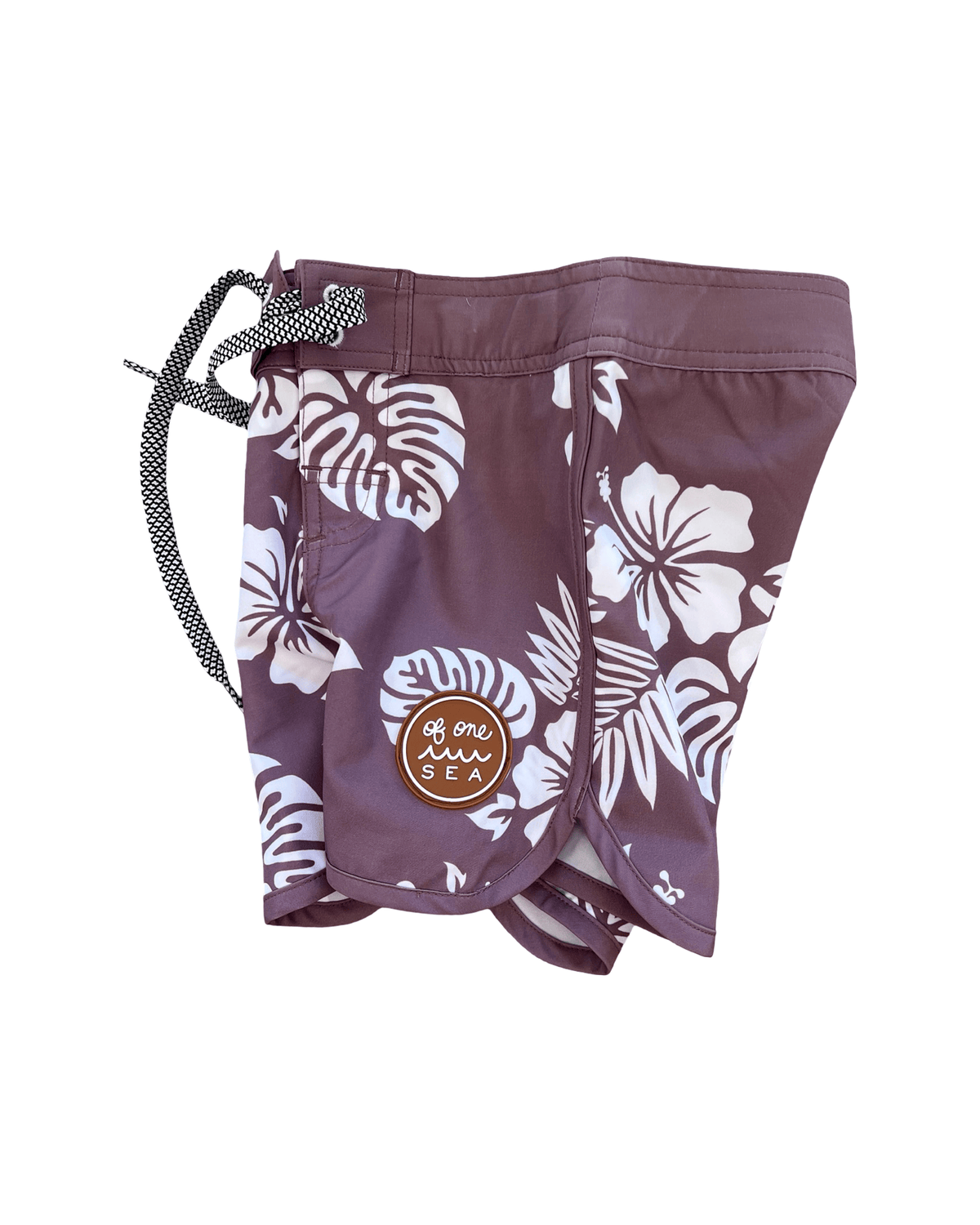 Kid’s Retro Boardshorts in Las Olitas Dusty Mauve Floral
