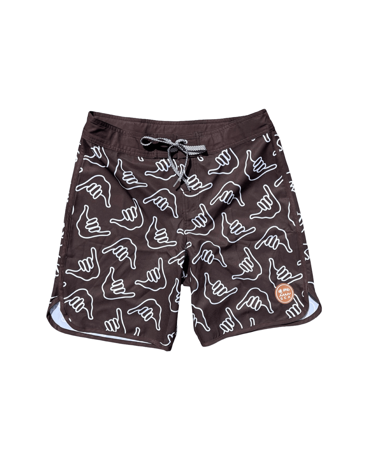 Men's Retro Boardshorts in Chocolate Shaka