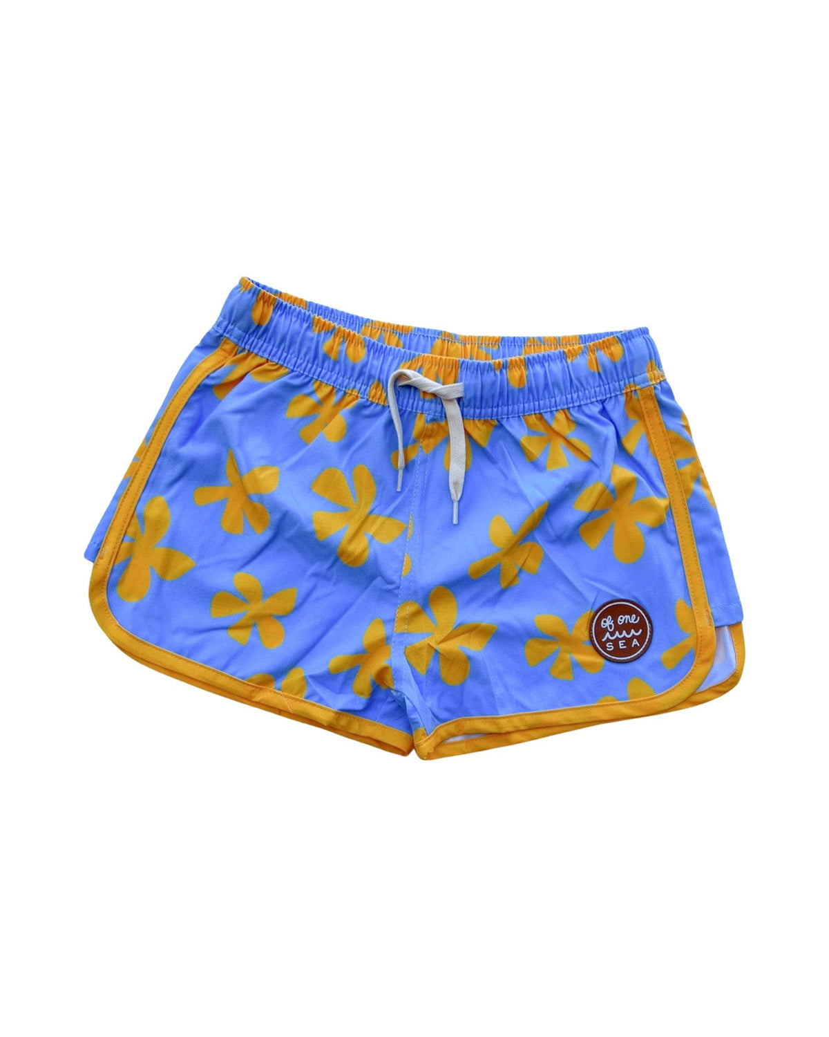 Women's Boardie Watershorts in Light Blue Plumeria