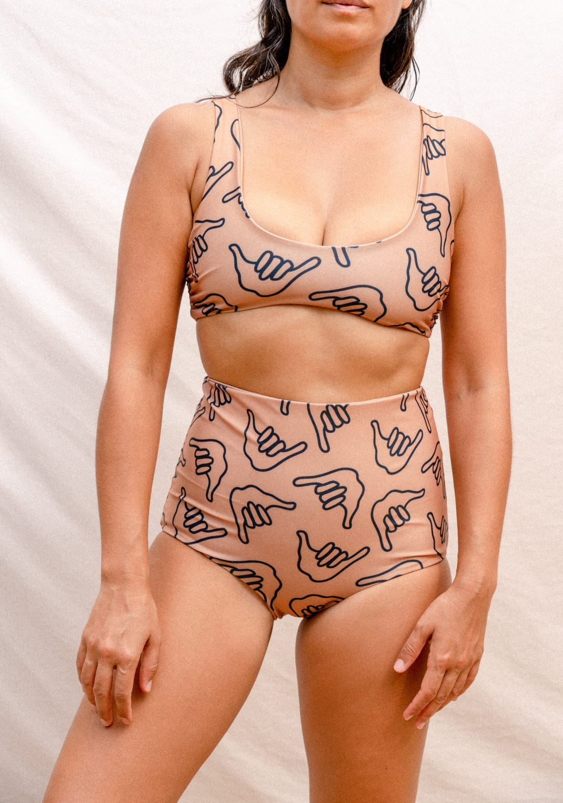 Women's Bikini Separates in Tan Shaka