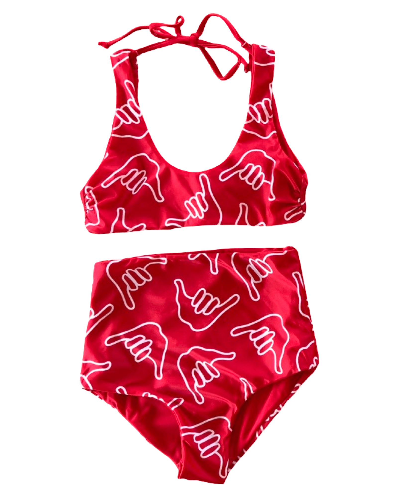 Women's Bikini Separates in Red Shaka
