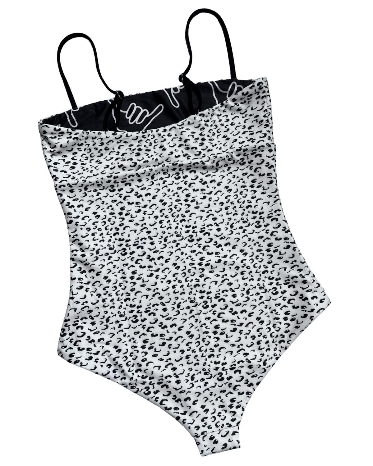 Women's Strappy in Black Shaka (Reversible Animal Print)