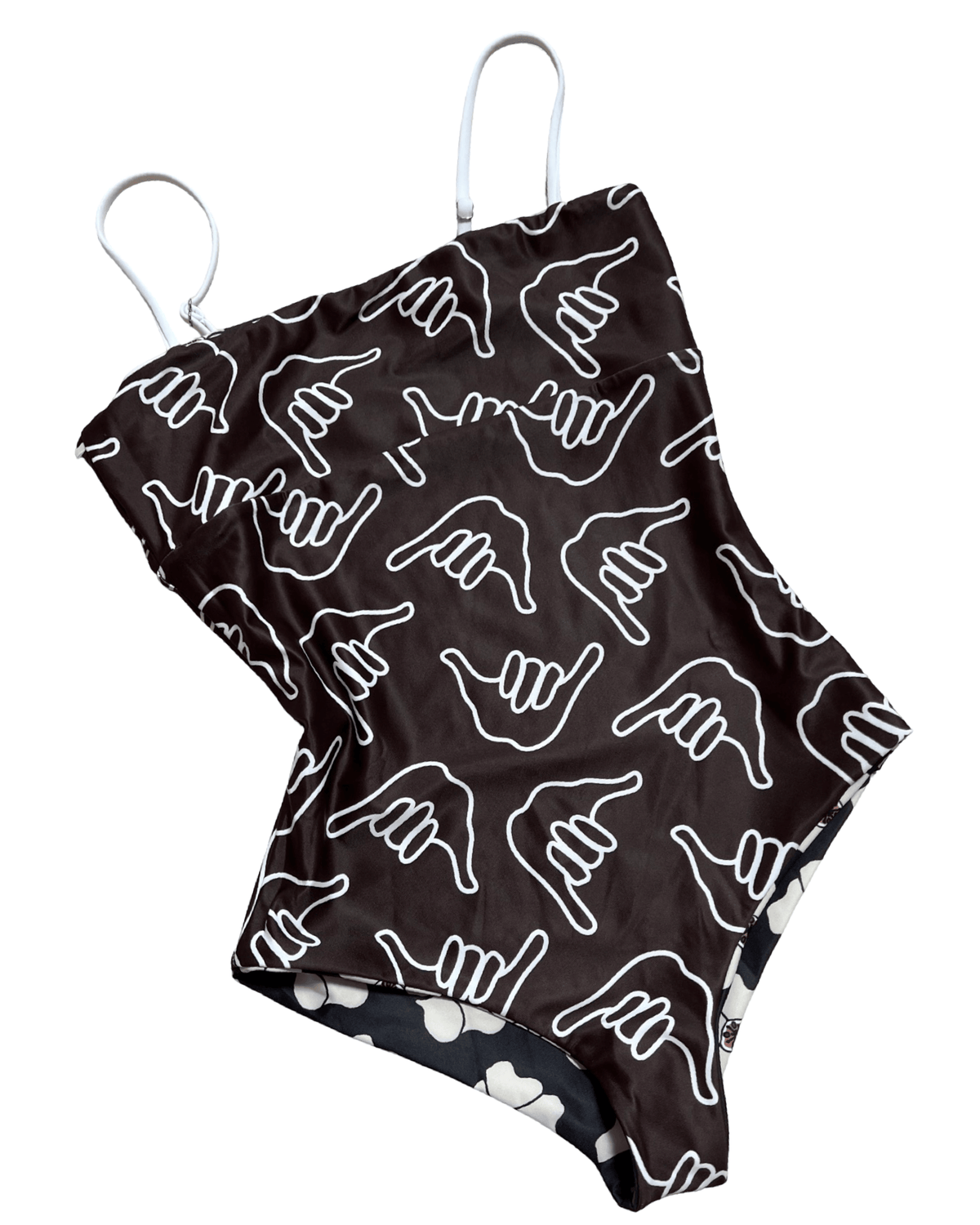 Women's Strappy in Chocolate Shaka (Reversible Ilima Flower)