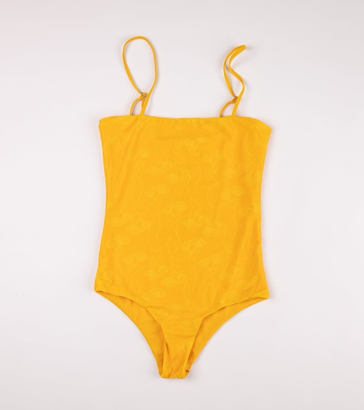 Women's Strappy One Piece in Yellow Ohia Print