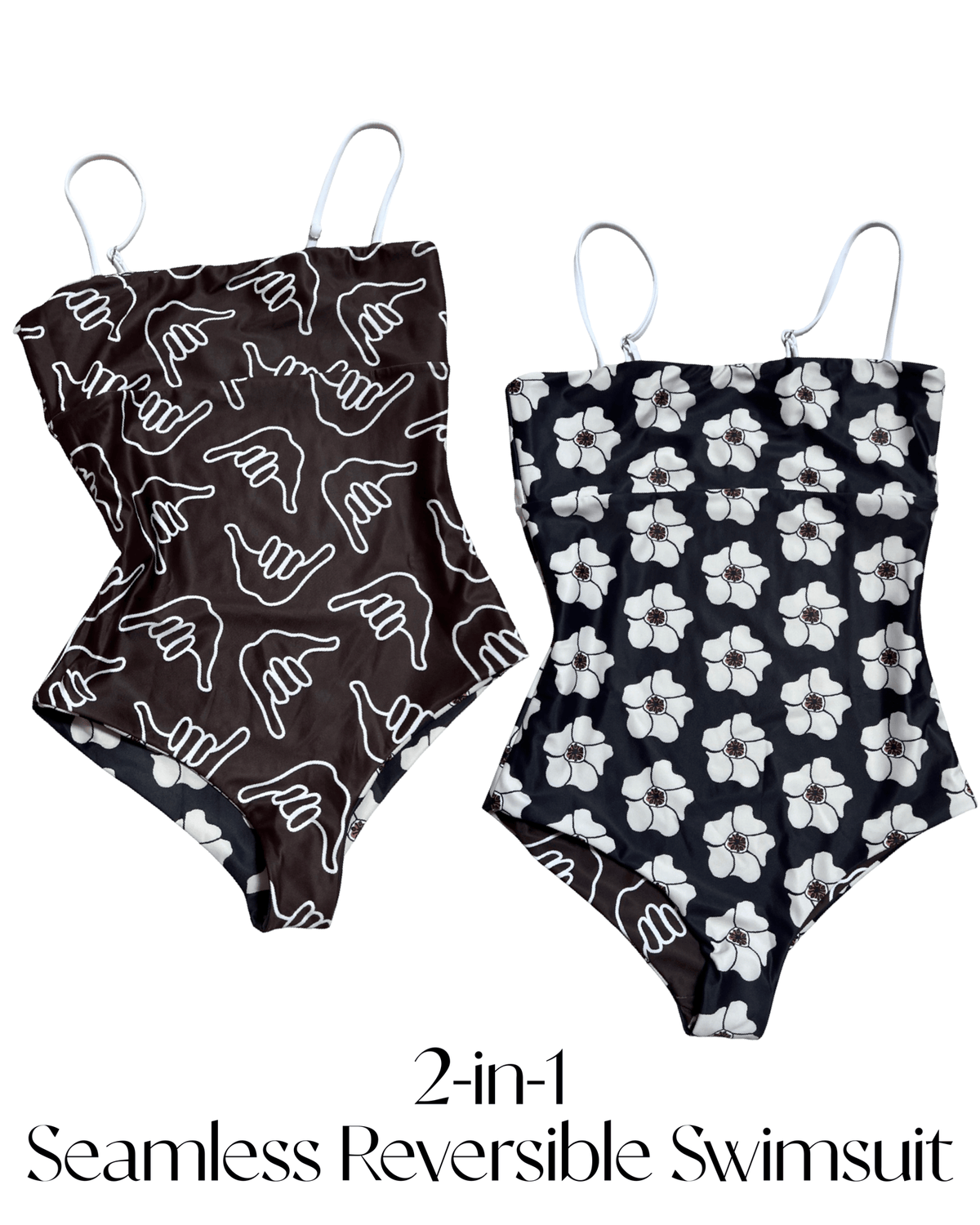 Women's Strappy in Chocolate Shaka (Reversible Ilima Flower)