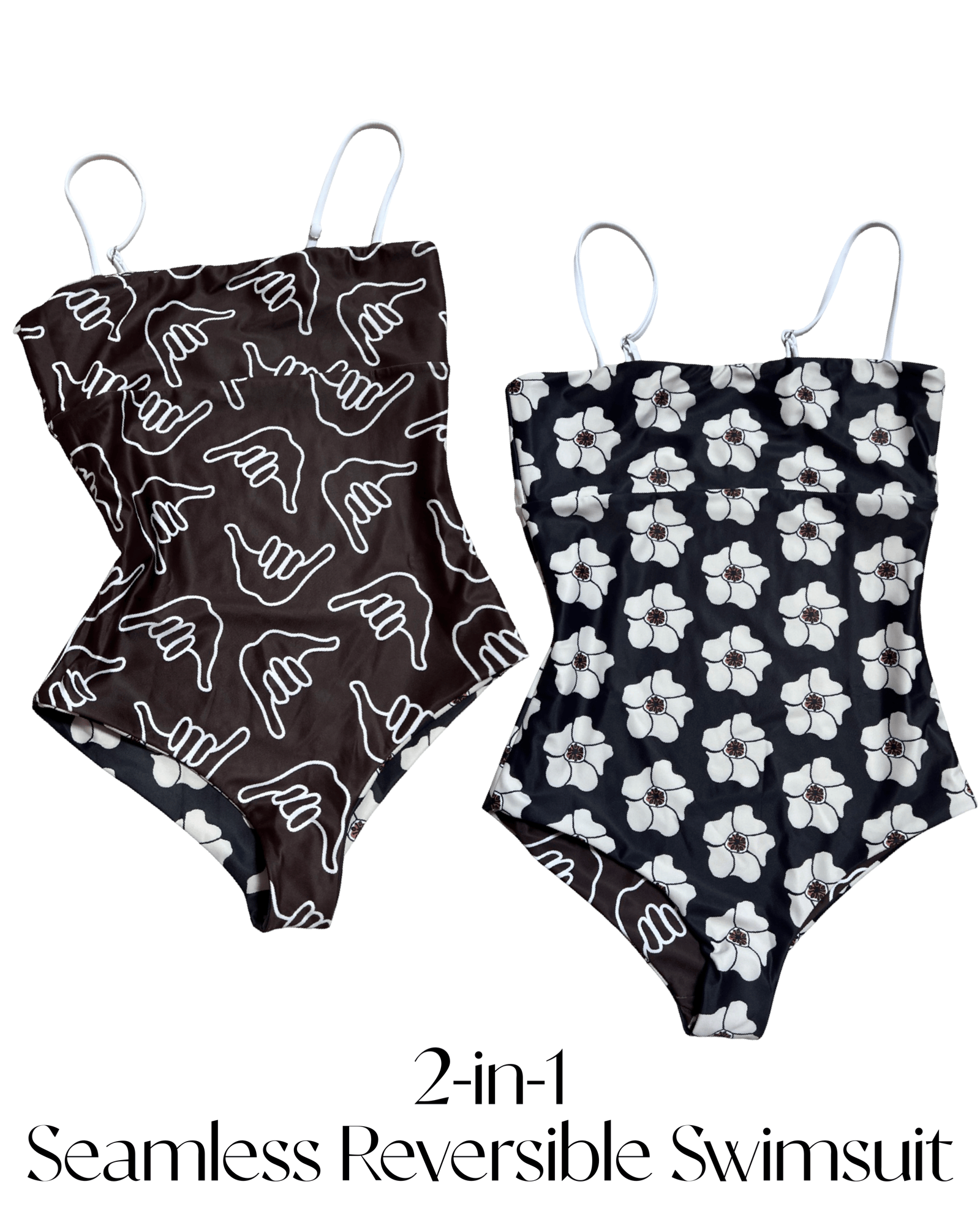 Women's Strappy in Chocolate Shaka (Reversible Ilima Flower)