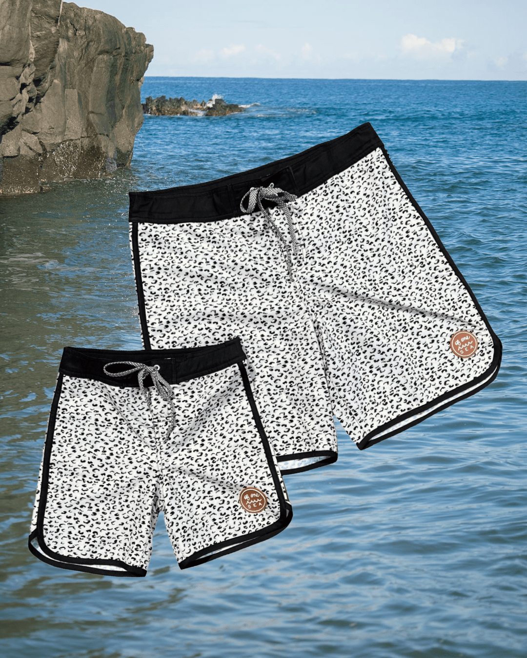 Kid’s Retro Boardshorts in Animal Print