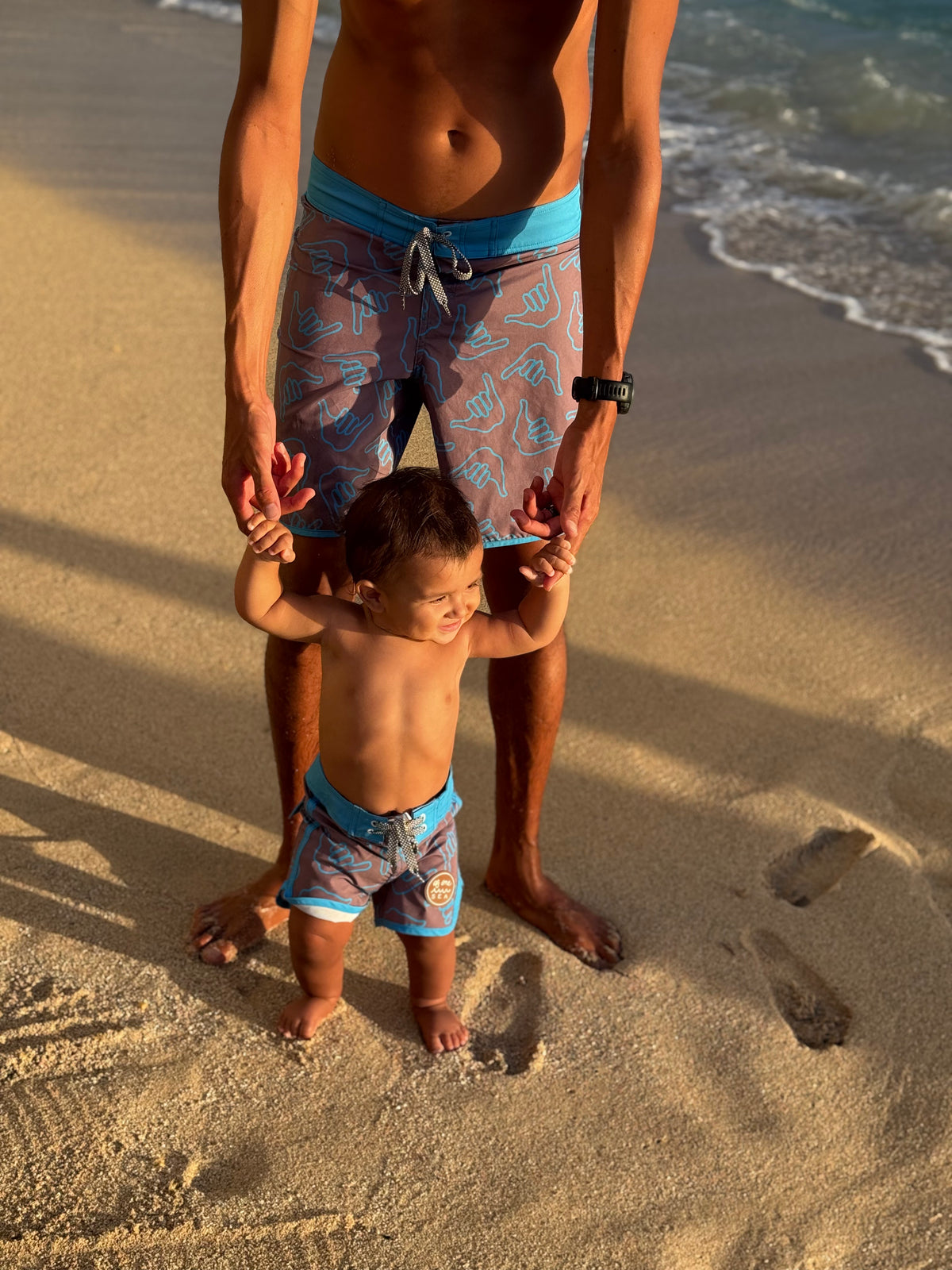 Men's Retro Boardshorts in Dusty Mauve Shaka