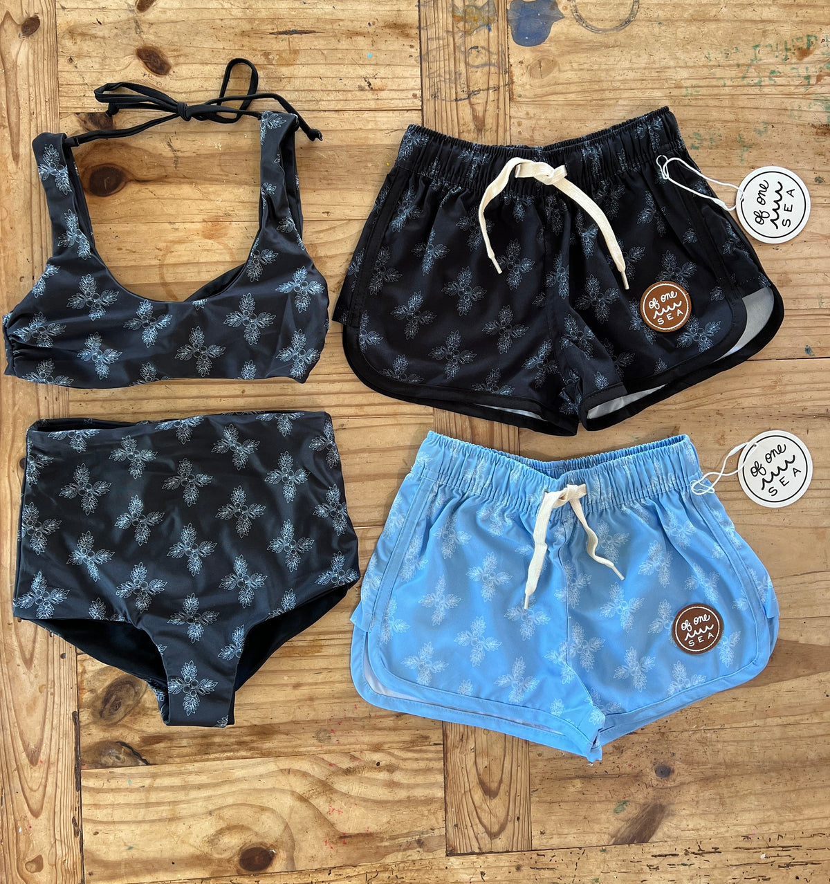 Girl's Black Breadfruit Bikini and Watershort Bundle 50% Off