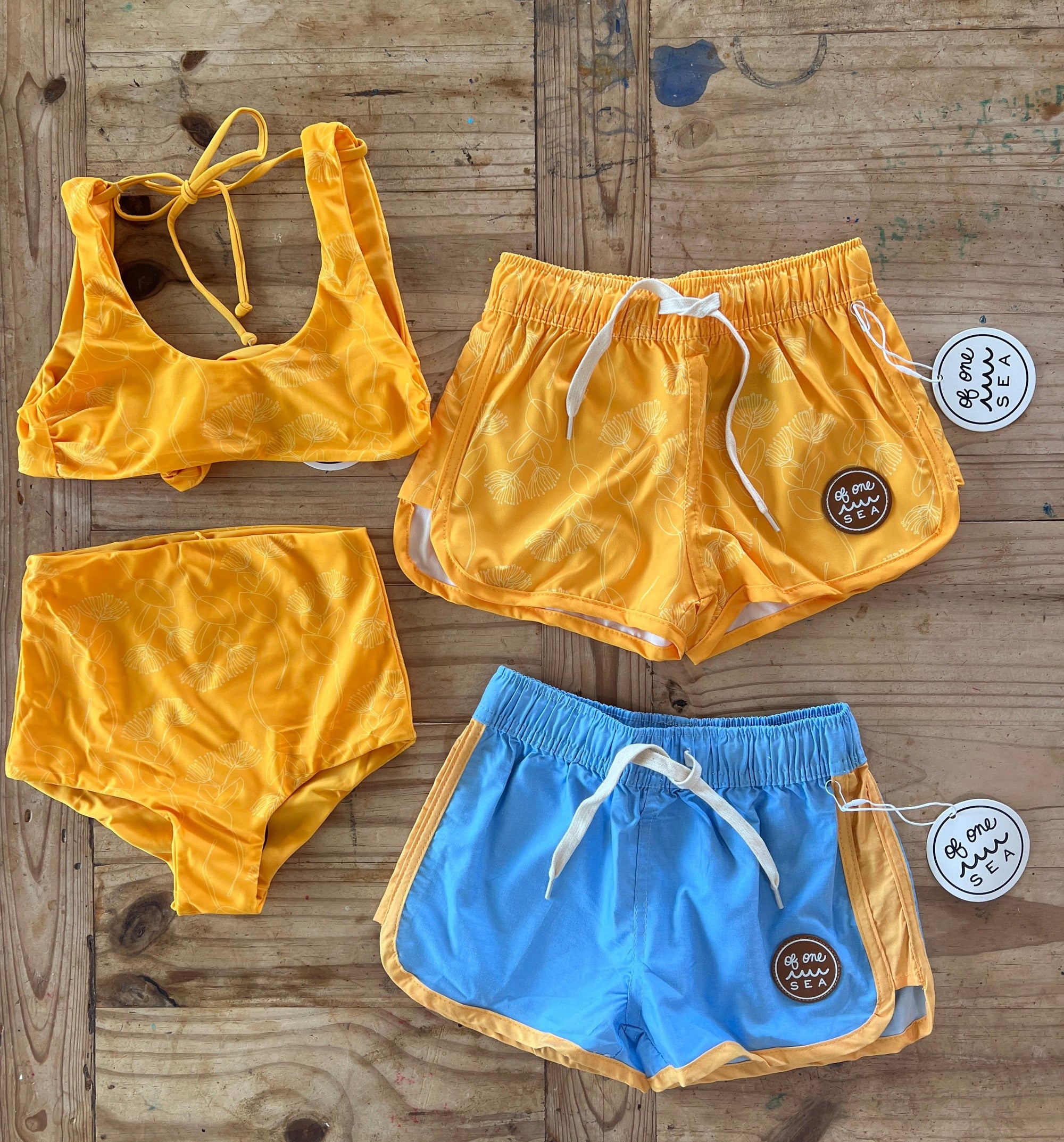 Girl's Yellow Ohia Bikini and Watershort Bundle 50% Off