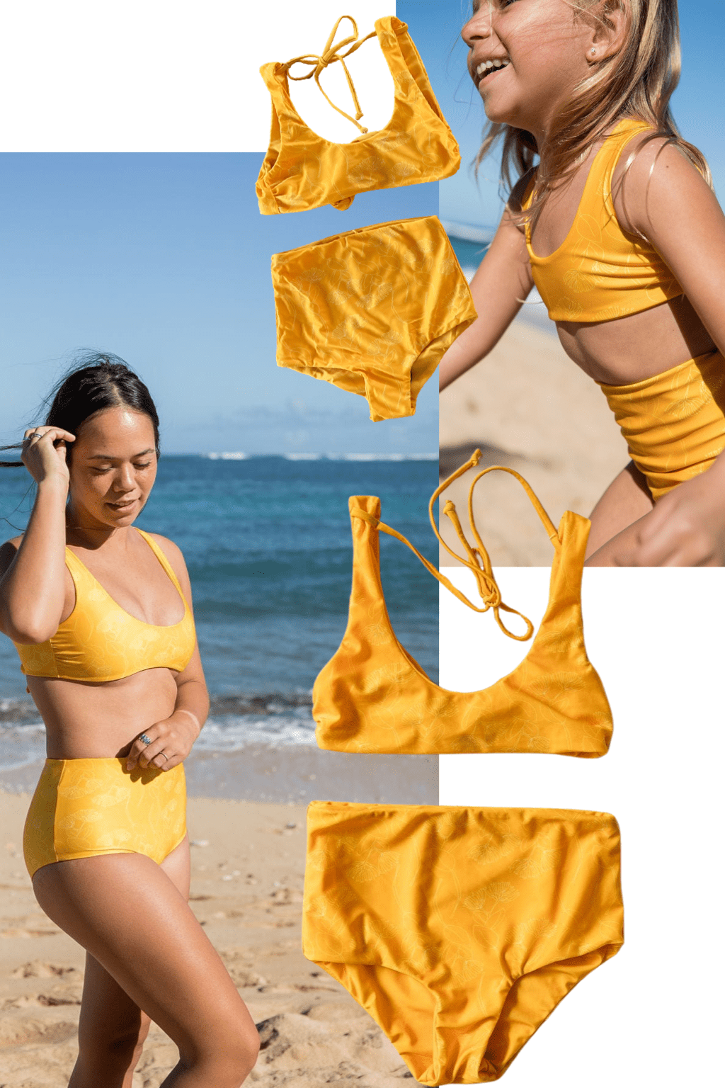 Mommy and Me Yellow Ohia Bikini Bundle 50% Off