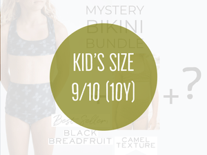 Size 9/10 Girl's Mystery Bundle- Best Seller Bikini in Black Breadfruit