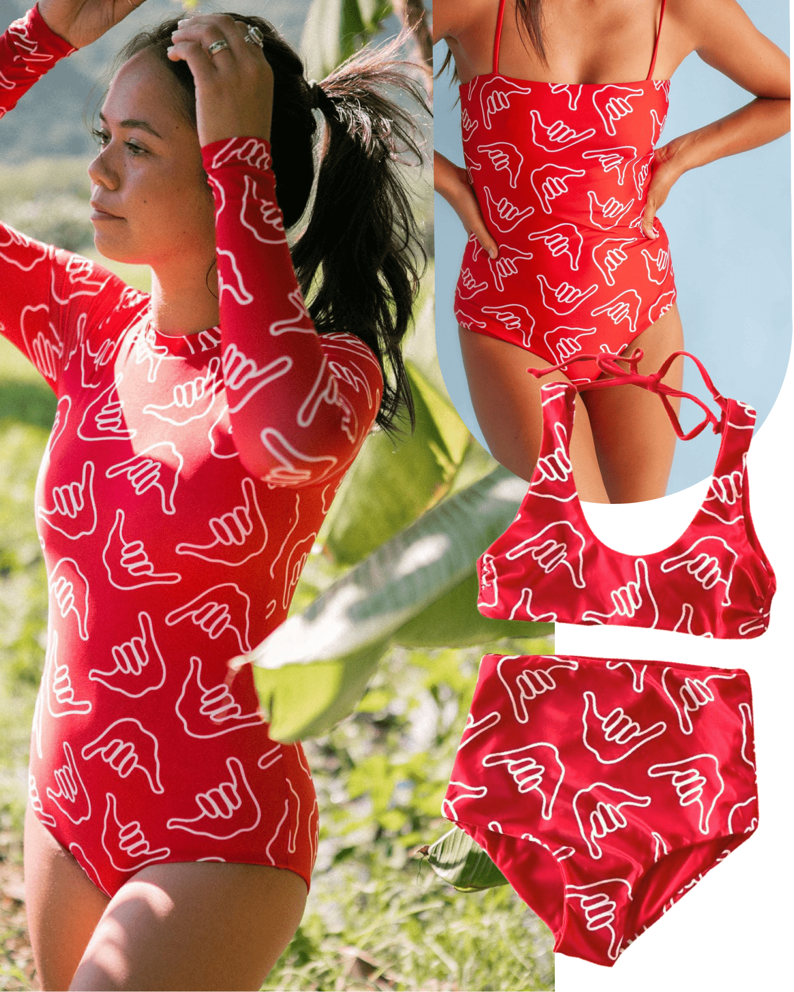 Women's Red Shaka Bundle Over 50% off