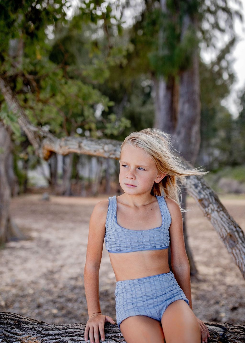 Girl's Bikini Separates in Blue Bubble