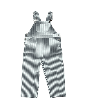 Kid's Denim Overalls in Pinstripe