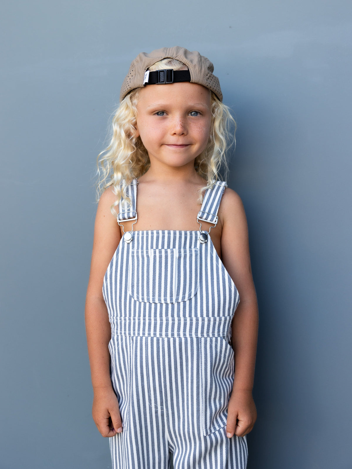 Kid's Denim Overalls in Pinstripe - OF ONE SEA Kid's Denim Overalls in Pinstripe - OF ONE SEA