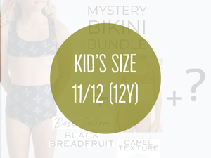 Size 11/12 Girl's Mystery Bundle- Best Seller Bikini in Black Breadfruit