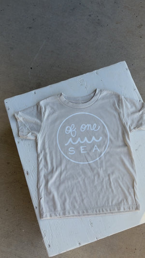 Kid’s Logo Tee in Sand Dollar