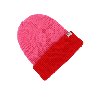 Thick Knit Beanie Red/Pink