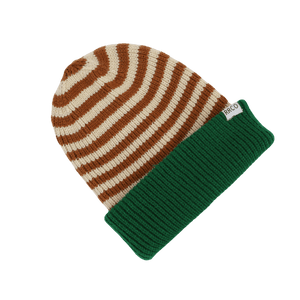Thick Knit Striped Beanie