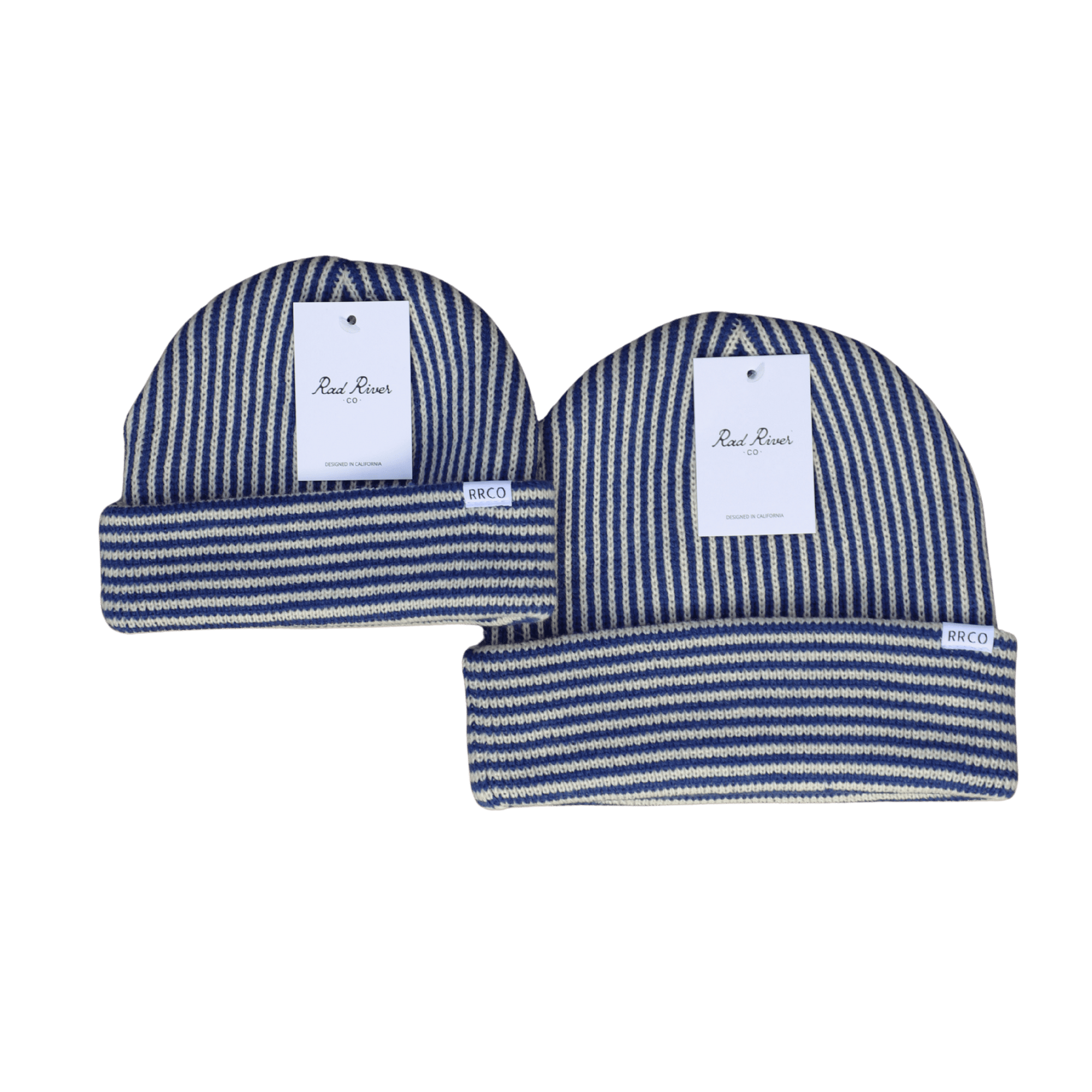 Blue Striped Beanie