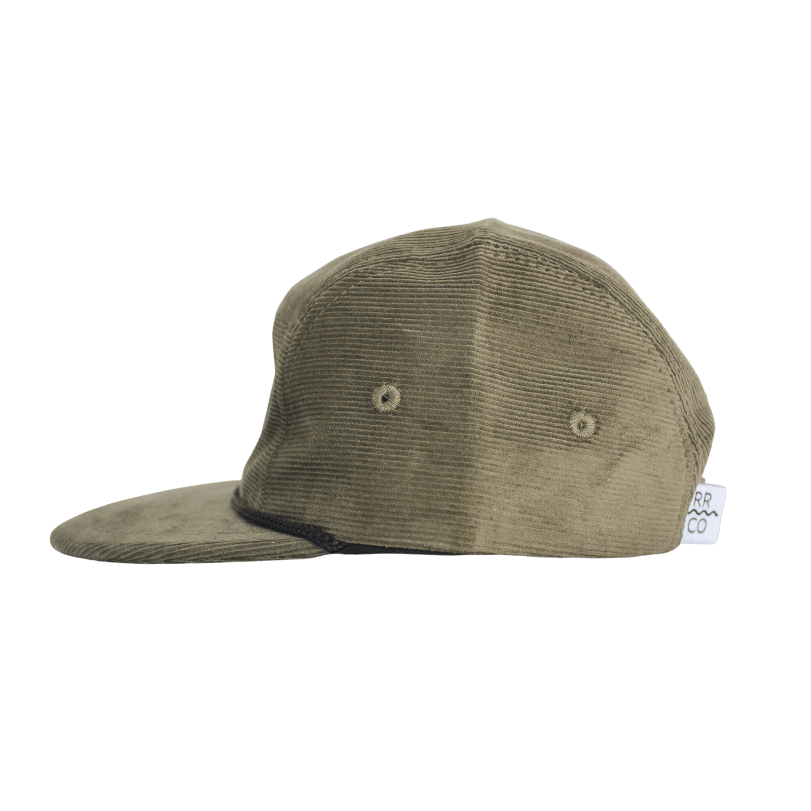 Corduroy Five-Panel Hat in Olive