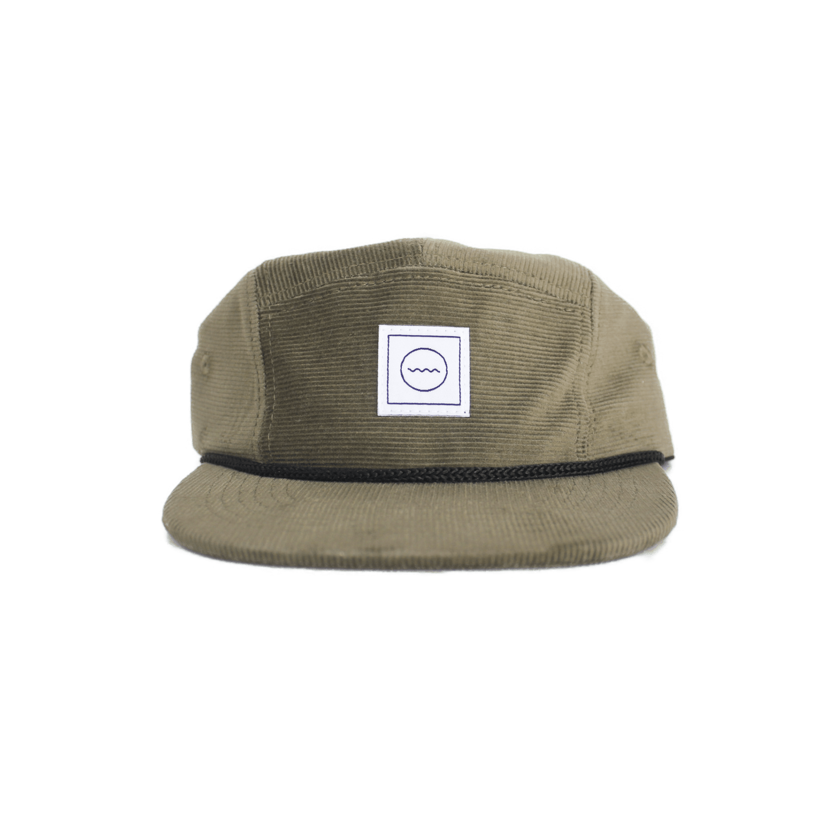 Corduroy Five-Panel Hat in Olive
