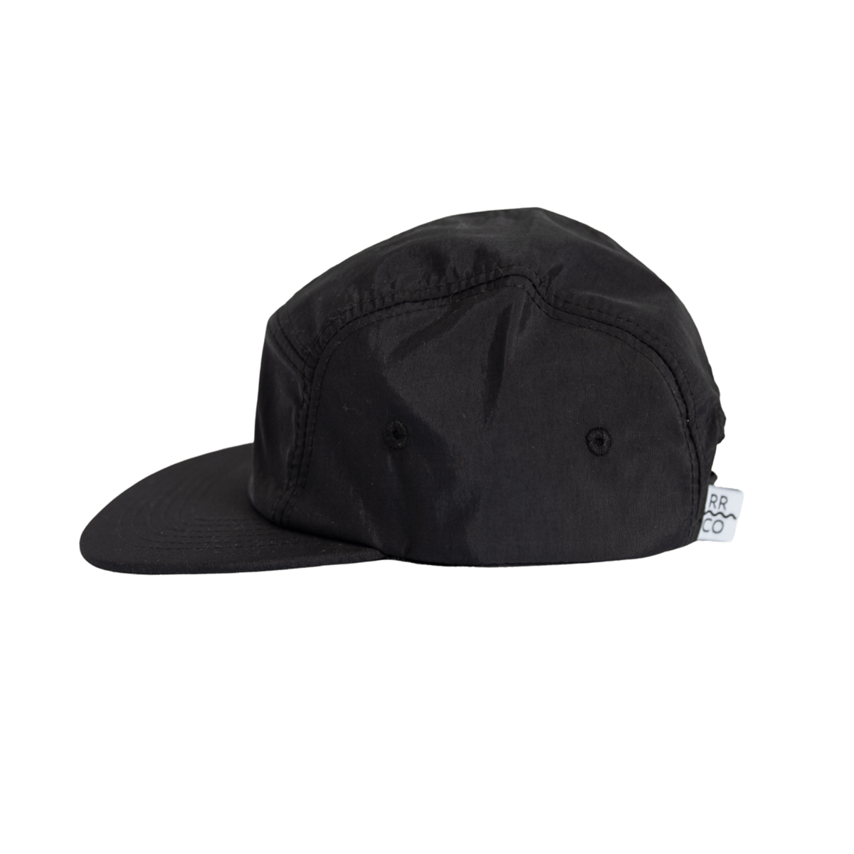 Nylon Five-Panel Hat in Coal