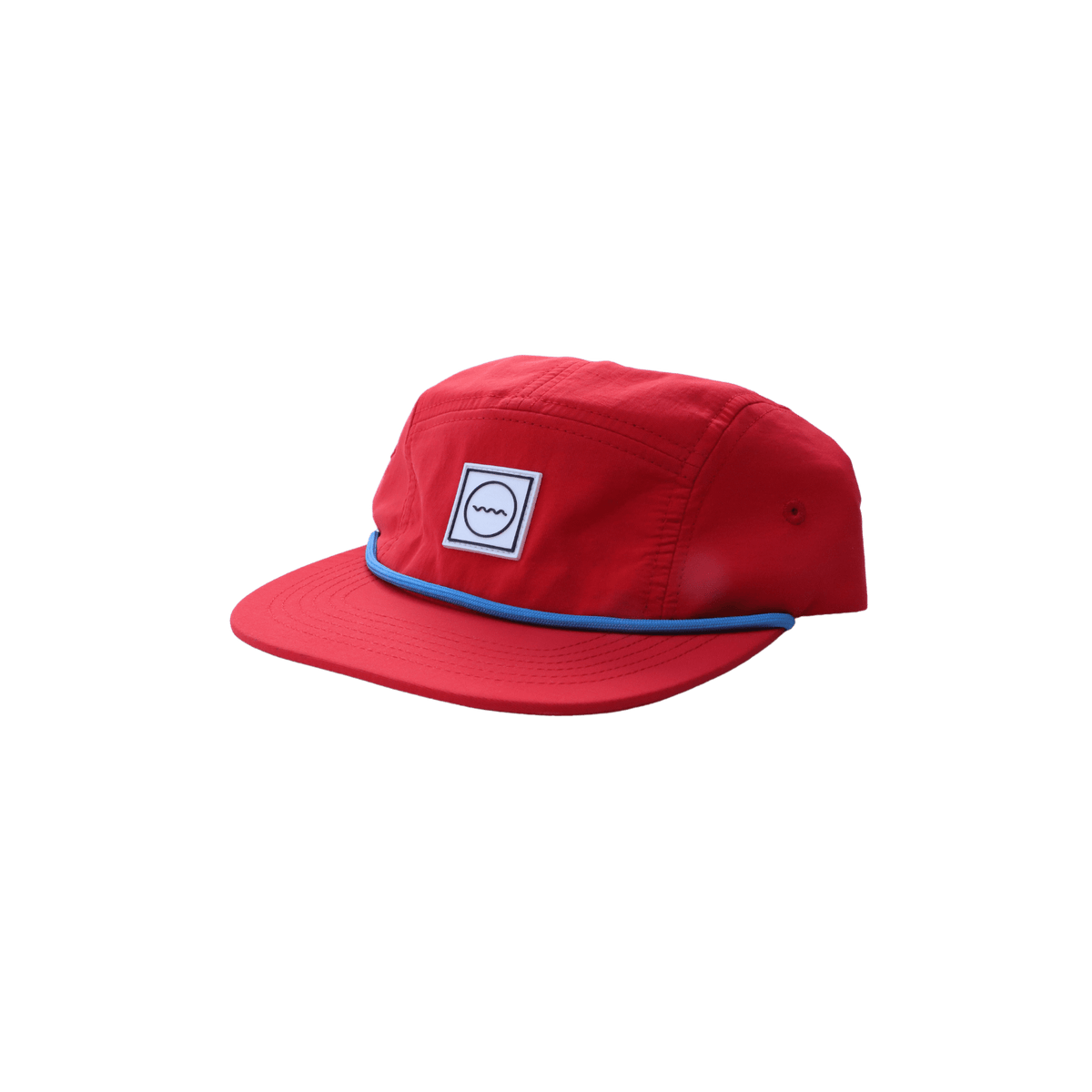 Nylon Five-Panel Hat in Red