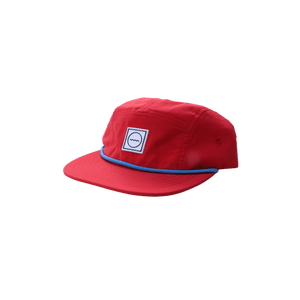 Nylon Five-Panel Hat in Red