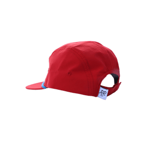 Nylon Five-Panel Hat in Red