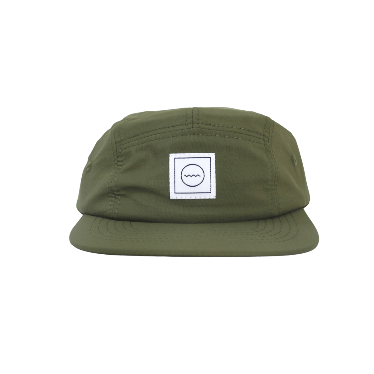 Nylon Five-Panel Hat in Moss