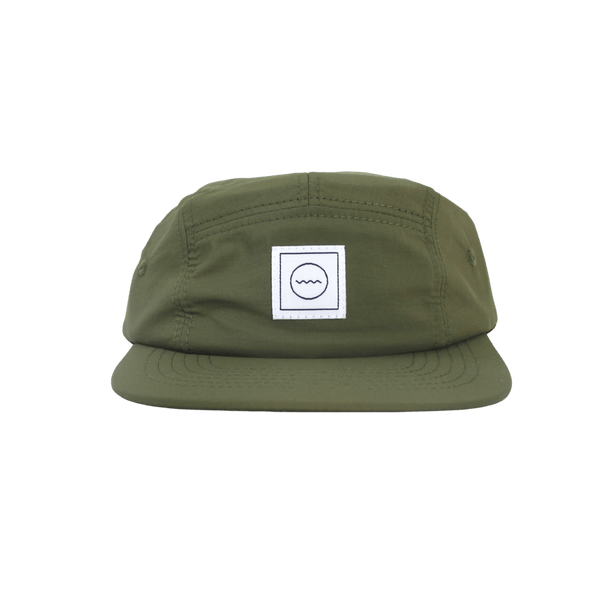 Nylon Five-Panel Hat in Moss - OF ONE SEA