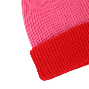 Thick Knit Beanie Red/Pink