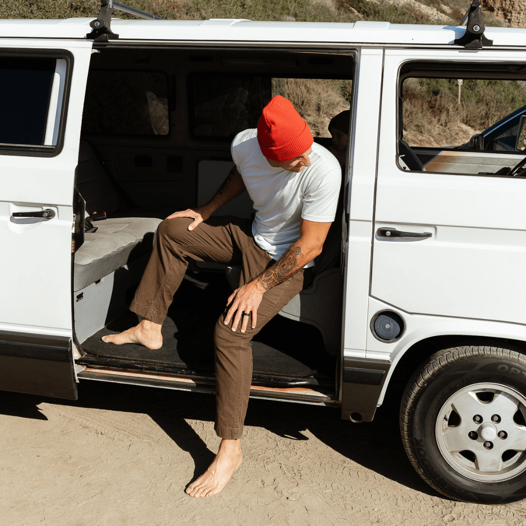 Waffle Beanie - Scarlet