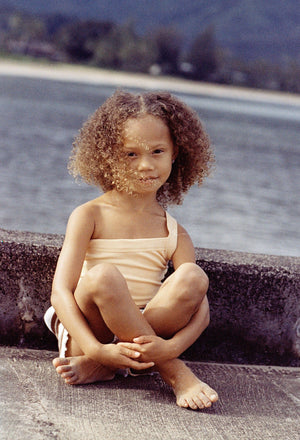 Shop Kai Blue x RBW: Kids One Strap Bodysuit | Peach