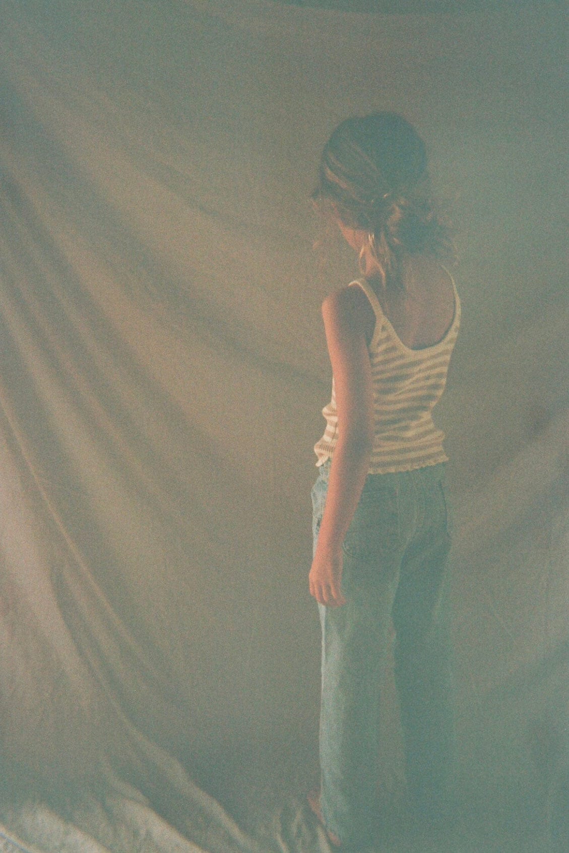 Striped Knit Tank | Beige