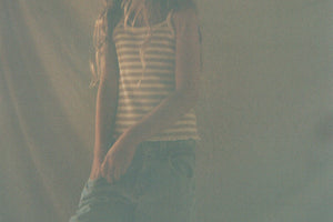 Striped Knit Tank | Beige