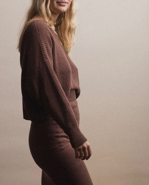 WOMEN’S Scoop Back Sweater | Cream