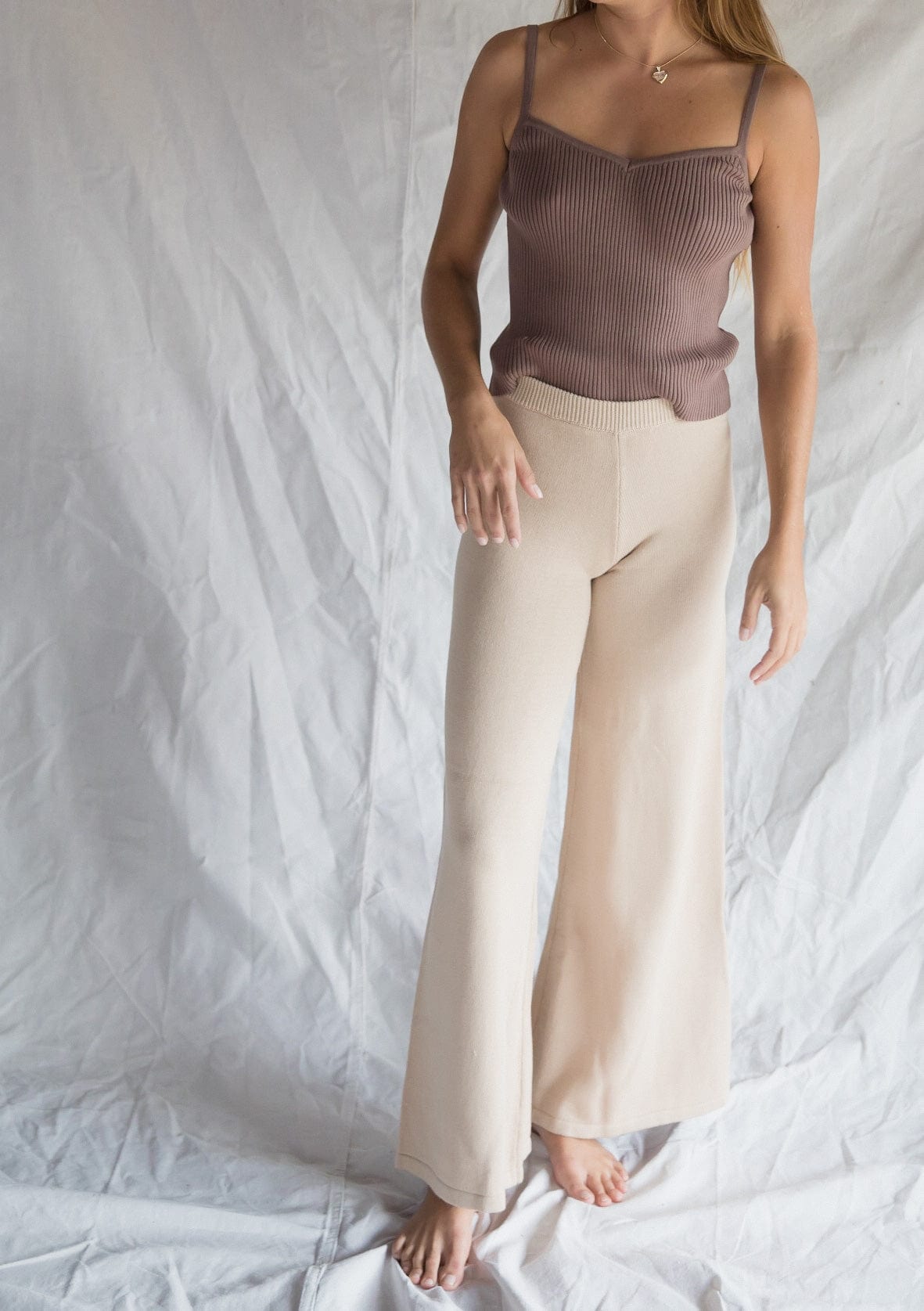 Women's Knit Tank | Taupe