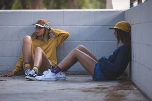 Cotton Five-Panel Hat in Green/Cheetah