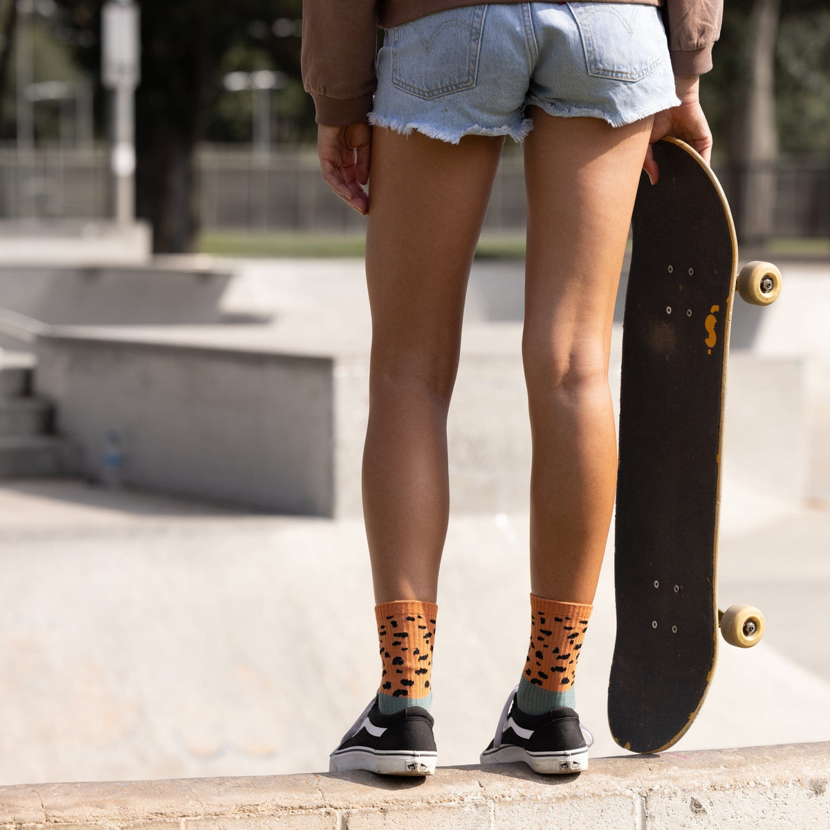 Socks - Cheetah/Bottle Green