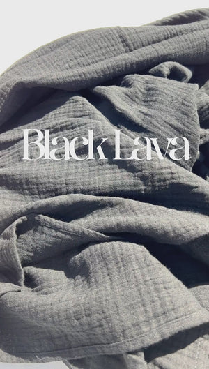 Muslin Sarong/Towel in Black Lava