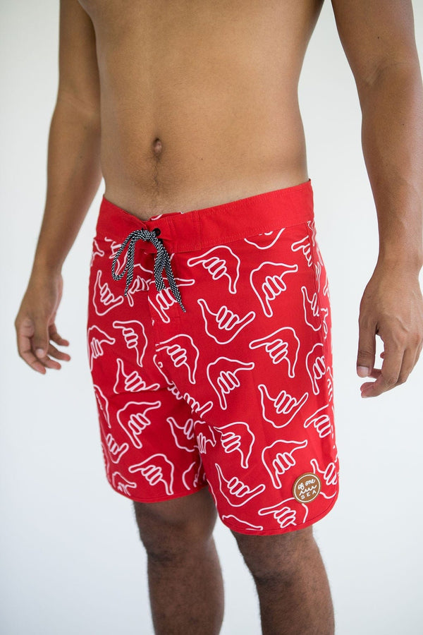 Men's Retro Boardshorts in Lava Rainbow main image 0