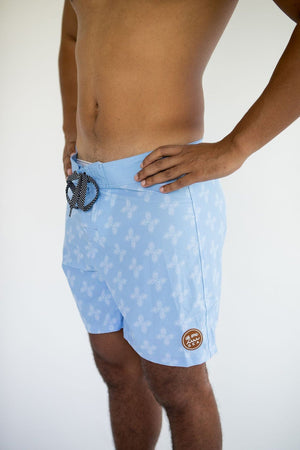 Men's Townshort in Light Blue Breadfruit Bandana