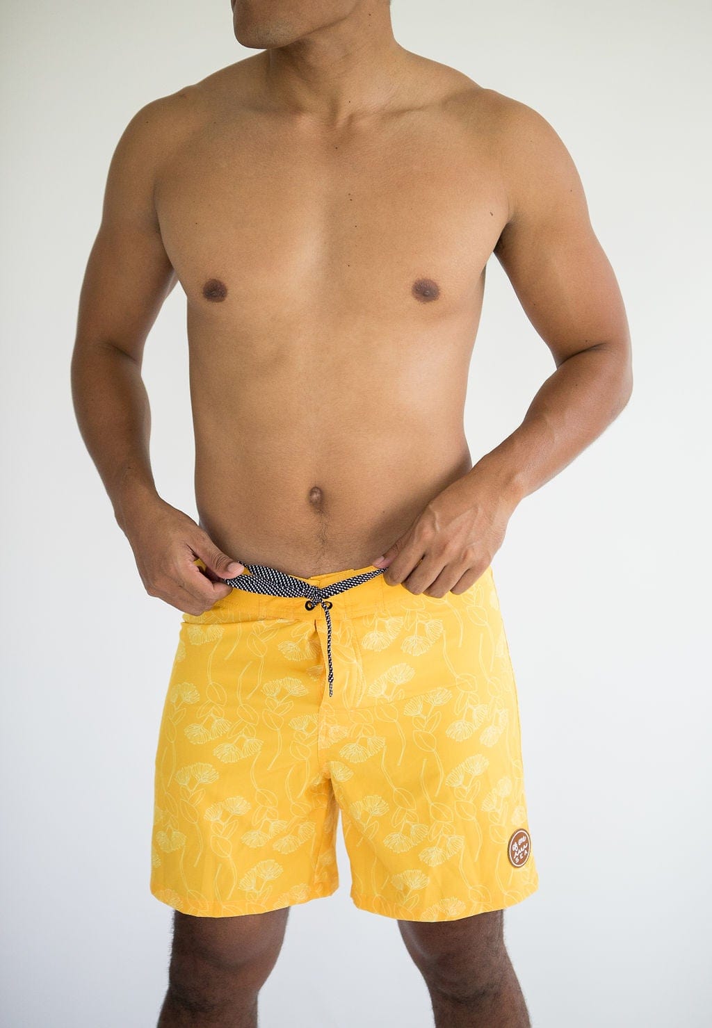 Men's Townshort in Yellow Ohia Print