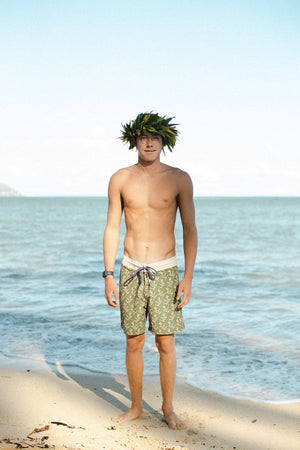 Men's Townshorts in Torch Ginger Green Seagrass