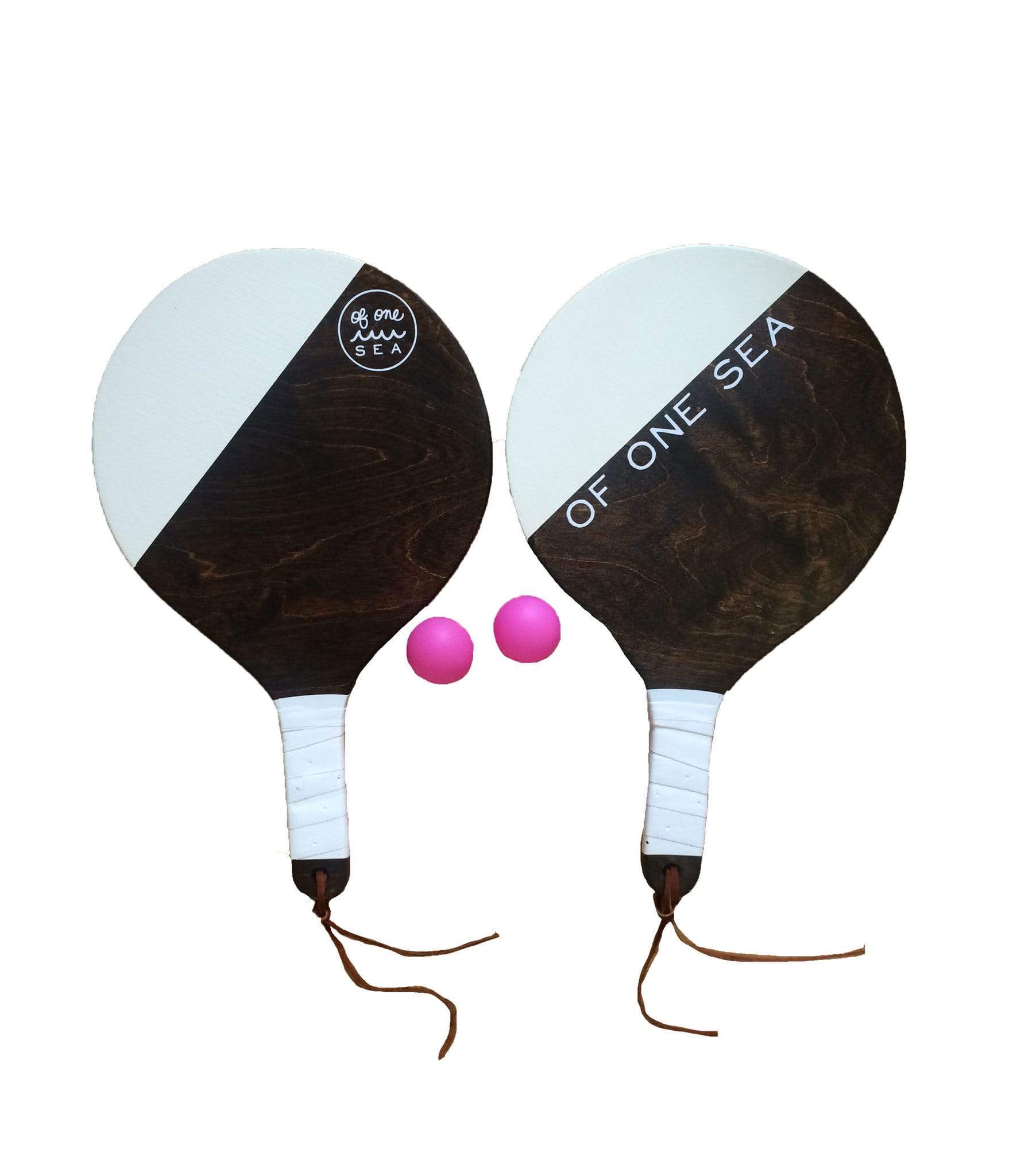 Hand-Crafted Paddleball Set in White